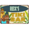 thumbnail image 1 of Rex's TIKI BAR Island Sign Metal Wall Decor 8 x 12 High Gloss Metal 208120058398, 1 of 1