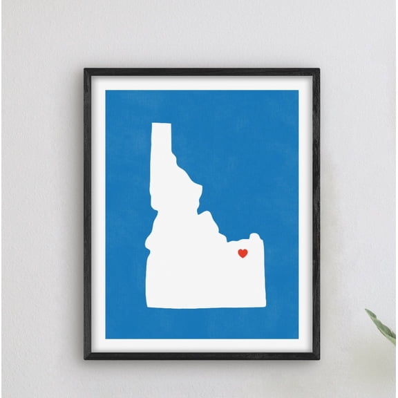 Rexburg Idaho Art University College Themed Alumni Map Wall Art, Travel Inspired Home And Office Decor