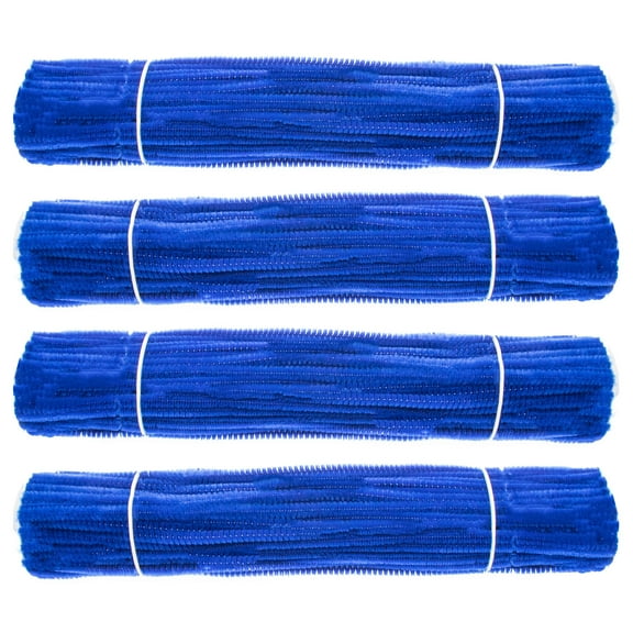 Rexero 400 Pieces Pipe Cleaners Blue Chenille Stem for DIY Art Craft Decorations (6mm x 12 Inch)