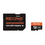 Rexing 32GB microSDXC UHS-3 4K Full HD Video High Speed Transfer Monitoring SD Card with Adapter for Dash Cams, Surveillance System, Security Camera, Body Cam