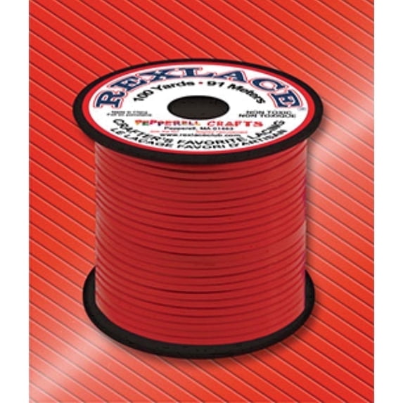 Pepperell Rexlace Plastic Lacing - 100 yards, Red