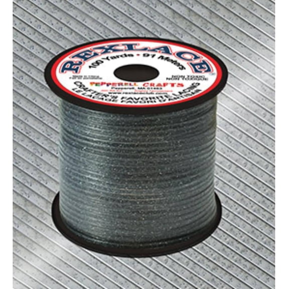Rexlace Plastic Lacing .0938"X100yd-Silver Sparkle, Pk 3, Pepperell