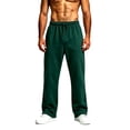 thumbnail image 1 of Rexolia Men's Sweatpants Straight Leg Open Bottom Soft Stretch Drawstring Waist Athletic Casual Dark Green 2XL, 1 of 4