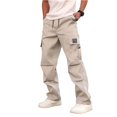 thumbnail image 1 of Rexolia Mens Cargo Pants Breathable Multi Pocket Work Pants Elastic Waist Straight Leg Casual Outdoor Utility Daily Complexion M, 1 of 6