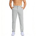thumbnail image 1 of Rexolia Mens Golf Pants Stretch Quick Dry Lightweight Slim Fit Casual Work Trousers Light Gray XL, 1 of 4
