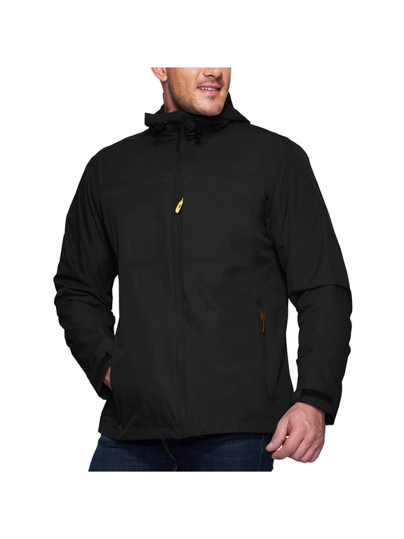 Mens Travel Jacket Water Repellent Lightweight with Hidden Pockets Secure Storage Versatile Black L
