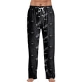 thumbnail image 1 of Rexolia Mens Warm Autumn Pajama Pants 3D Colorful Pumpkin Print Soft Melt Away Comfort Lounge Bottom Black S, 1 of 4