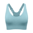 thumbnail image 1 of Rexolia Women's Supportive Racerback Sports Bra Adjustable Straps Running Light Blue 32, 1 of 4
