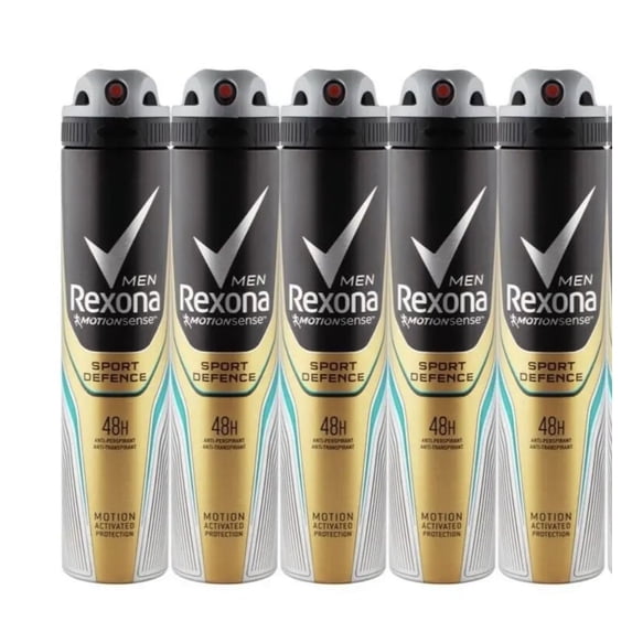 Rexona Men Sport Defence Antiperspirant Spray 48H protection 200 ml 5 bottles