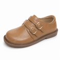 thumbnail image 1 of Rexoro Girls School Loafers Premium PU Leather Double Buckle Wedding Flats Dress, 1 of 7
