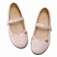 thumbnail image 1 of Rexoro Girls' Mary Jane Flats Kid Party Dress Shoes Princess Girl Shoes with Bow & Decor for Wedding Birthday Nude Cat 9 Toddler, 1 of 6