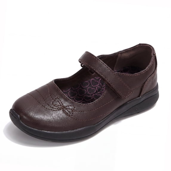Rexoro Girls Mary Janes Hook and Loop Synthetic Flat Shoes School Outdoor