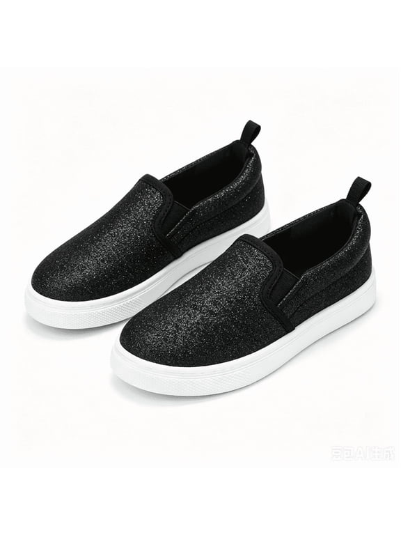 Kid's Slip On Shoes Comfortable Walking Sneakers Low-Top Casual Canvas Shoes Flats For Boys Girls Little/Big Kids