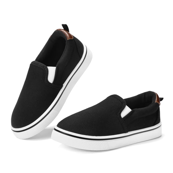Rexoro Kid's Slip On Shoes Comfortable Walking Sneakers Low-Top Casual Canvas Shoes Flats For Boys Girls Little/Big Kids
