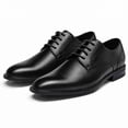 thumbnail image 1 of Rexoro Men's Oxford Dress Shoes Lace Up Classic Business Formal Oxford Shoes Wide Width Business Meetings, Office, Church, Formal Events, 1 of 6