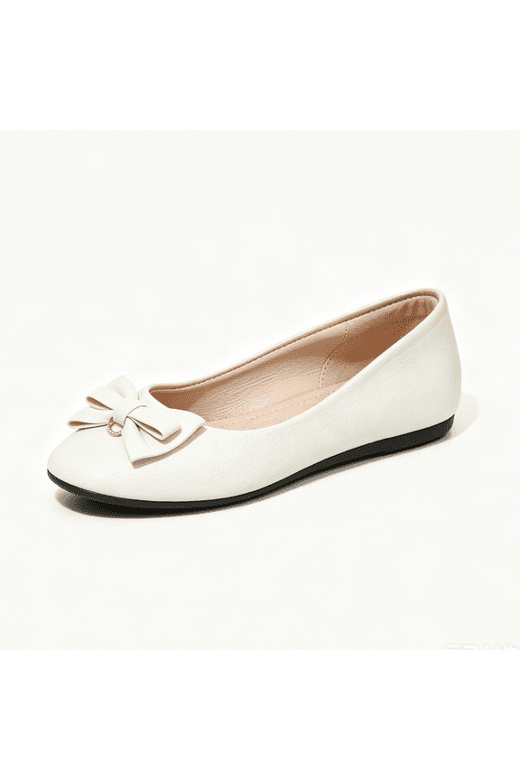 Women Ballet Flats Bow Round Toe Slip On Dress Shoes Women's Office Shoes