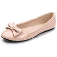thumbnail image 1 of Rexoro Women Ballet Flats Bow Round Toe Slip On Dress Shoes Women's Office Shoes, 1 of 6