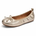 thumbnail image 1 of Rexoro Women Ballet Flats Elastic Round Toe Bow Foldable Dance Shoes Comfort Casual, 1 of 7