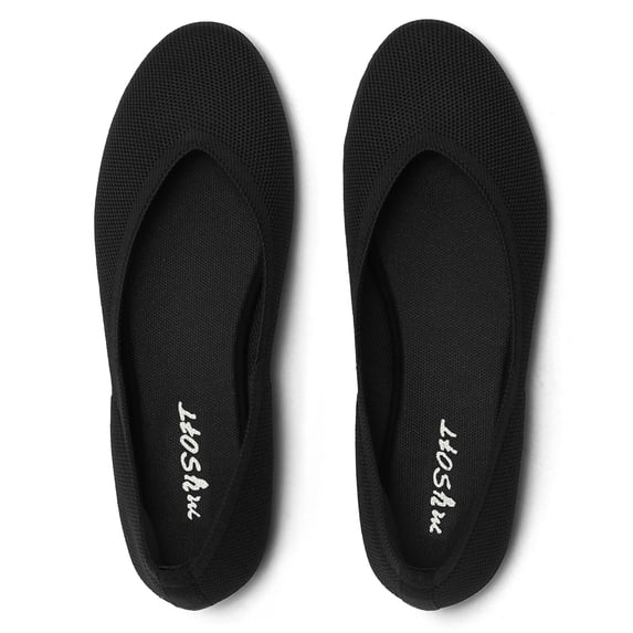 Rexoro Women's Flats Shoes Round Toe Breathable Knit Shoes Comfortable Slip on Casual Ballet Flats