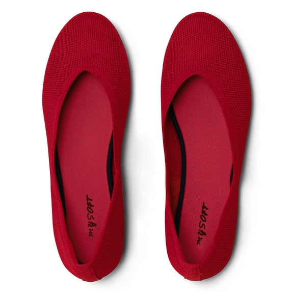 Rexoro Women's Flats Shoes Round Toe Breathable Knit Shoes Comfortable Slip on Casual Ballet Flats