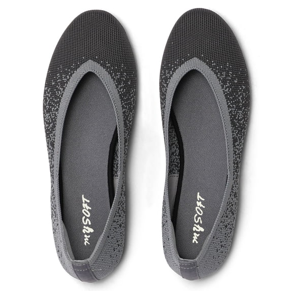 Rexoro Women's Flats Shoes Round Toe Breathable Knit Shoes Comfortable Slip on Casual Ballet Flats