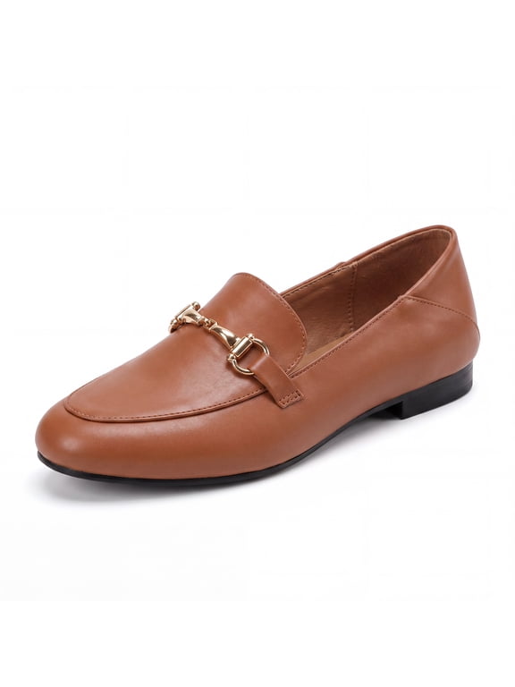 Women's Loafers Flats Leather Backless Slip On Office Casual Shoes