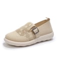 thumbnail image 1 of Rexoro Women's Slip-On Flats Breathable Knit Lightweight Comfortable Daily Casual Walking Shoes Beige 7, 1 of 7
