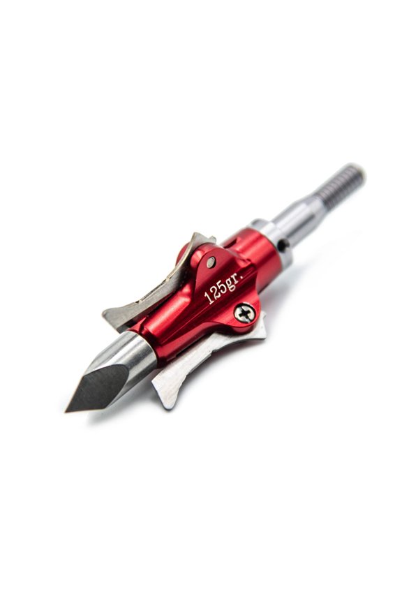 Rexpid Broadhead - REXPID III - 3 Locked & Loaded Blades - Opens On Impact - Powerful Penetrating Force - 1 Cutting Diameter - 0.028" Blade Thickness - 100 &125 Grain - 3 Pack