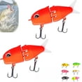 thumbnail image 1 of Rexs Glide Bait, Raptor Glide Bait with Freshwater Saltwater Multi Jointed Swimbait Wobbler, Wide S Motion Smooth Baits with Double Hook for Bass Pike Fishing, 1 of 7