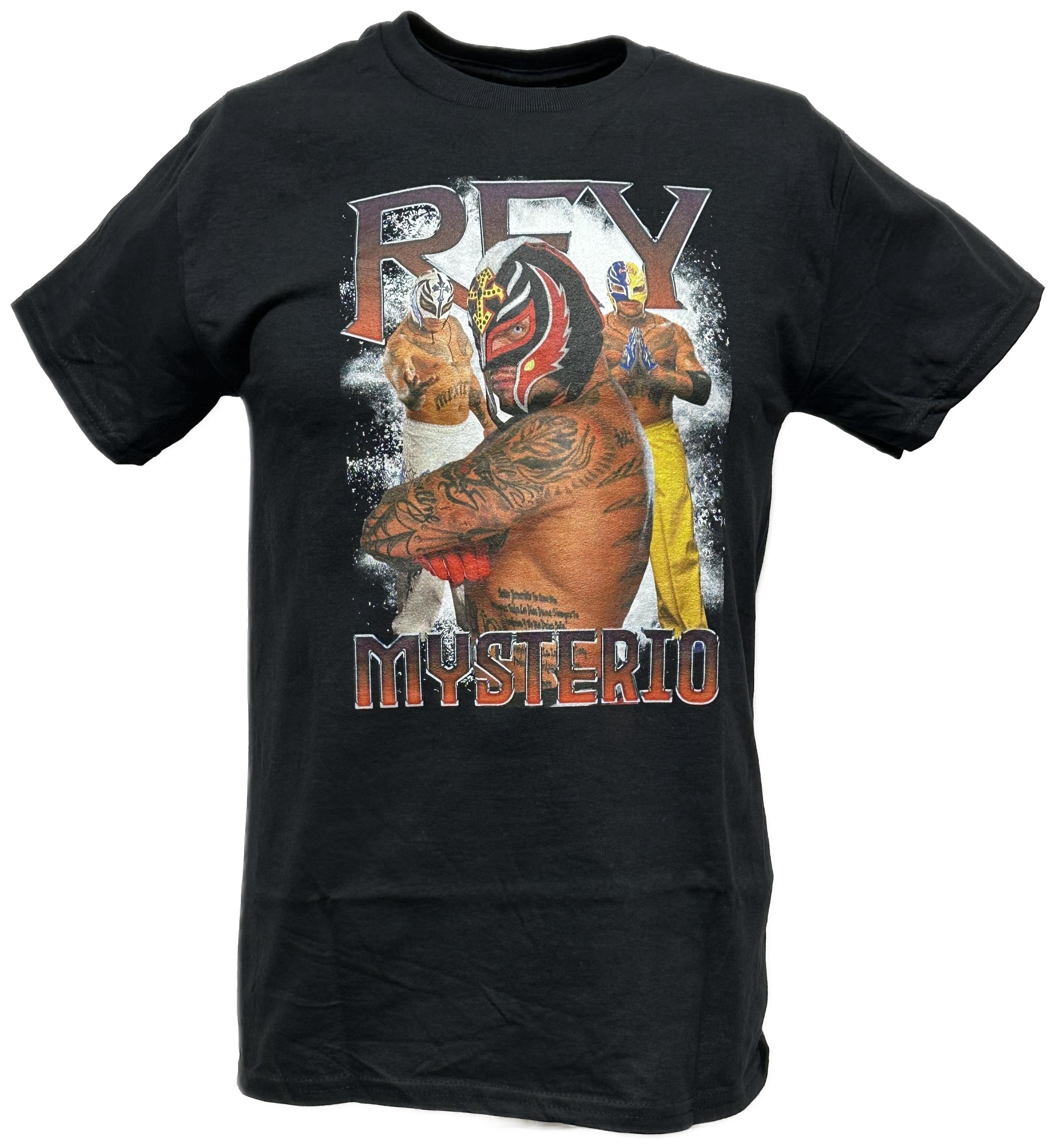 Rey Mysterio Iconic Poses Men's Black T-shirt - Walmart.com