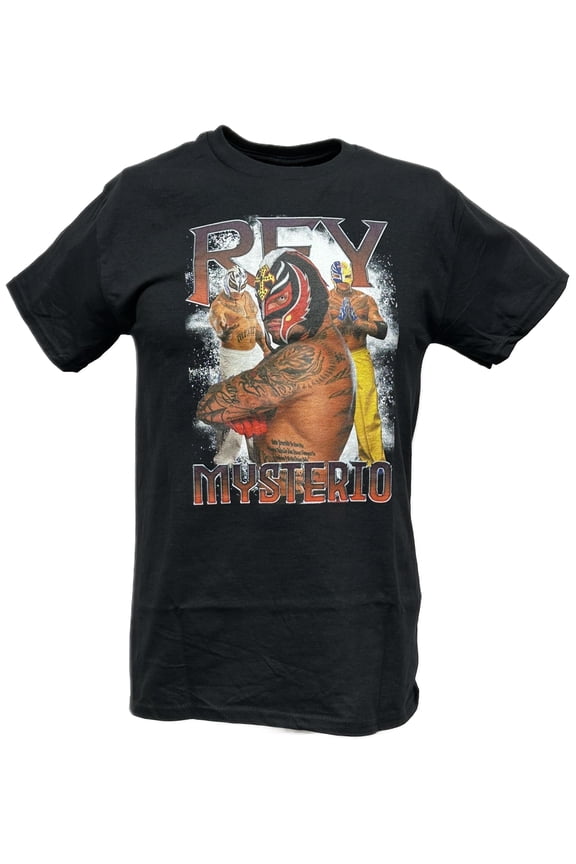 Rey Mysterio Iconic Poses Men's Black T-shirt