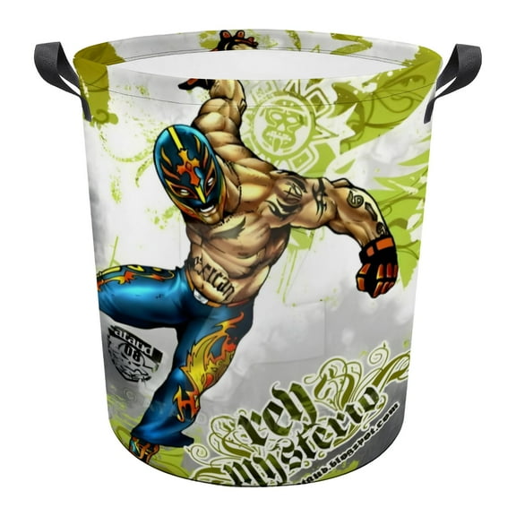 Rey Mysterio Pattern Dirty Clothes Basket 13in x 17in Waterproof And Wear-resistant Easy To Carry And Portable