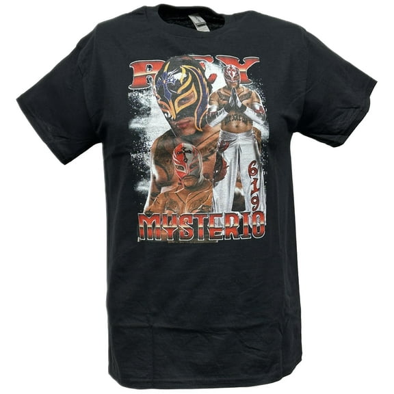 Rey Mysterio Signature Poses Men's Black T-shirt