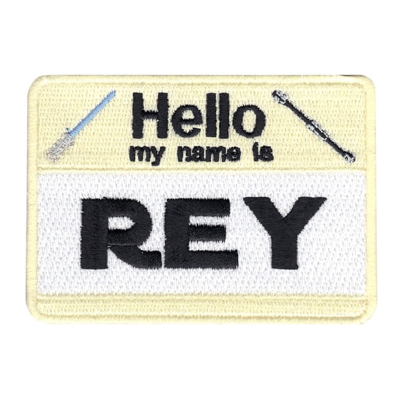 Rey Name Tag Iron On Applique Patch