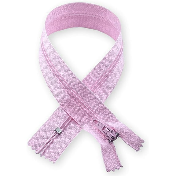 Rey SP40-305 Pack of 25 Nylon Zippers, 11.81 inches, Cerezo Color (305); Needle Pull-tab; Enameled Slider Finish; Automatic Slider; Gage 4; Metallic Bottom Stop