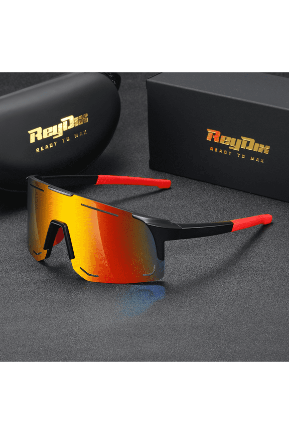 ReyDix Unisex Causal Modern Full Frame Sunglasses Driving Outdoor Oversize Frame Sunglasses UV400