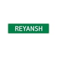 thumbnail image 1 of Reyansh Boys Children Name Letter Printed Label Indoor Outdoor Unique Wall Plaque Decoration Aluminum Metal Sign 4"x18", 1 of 1