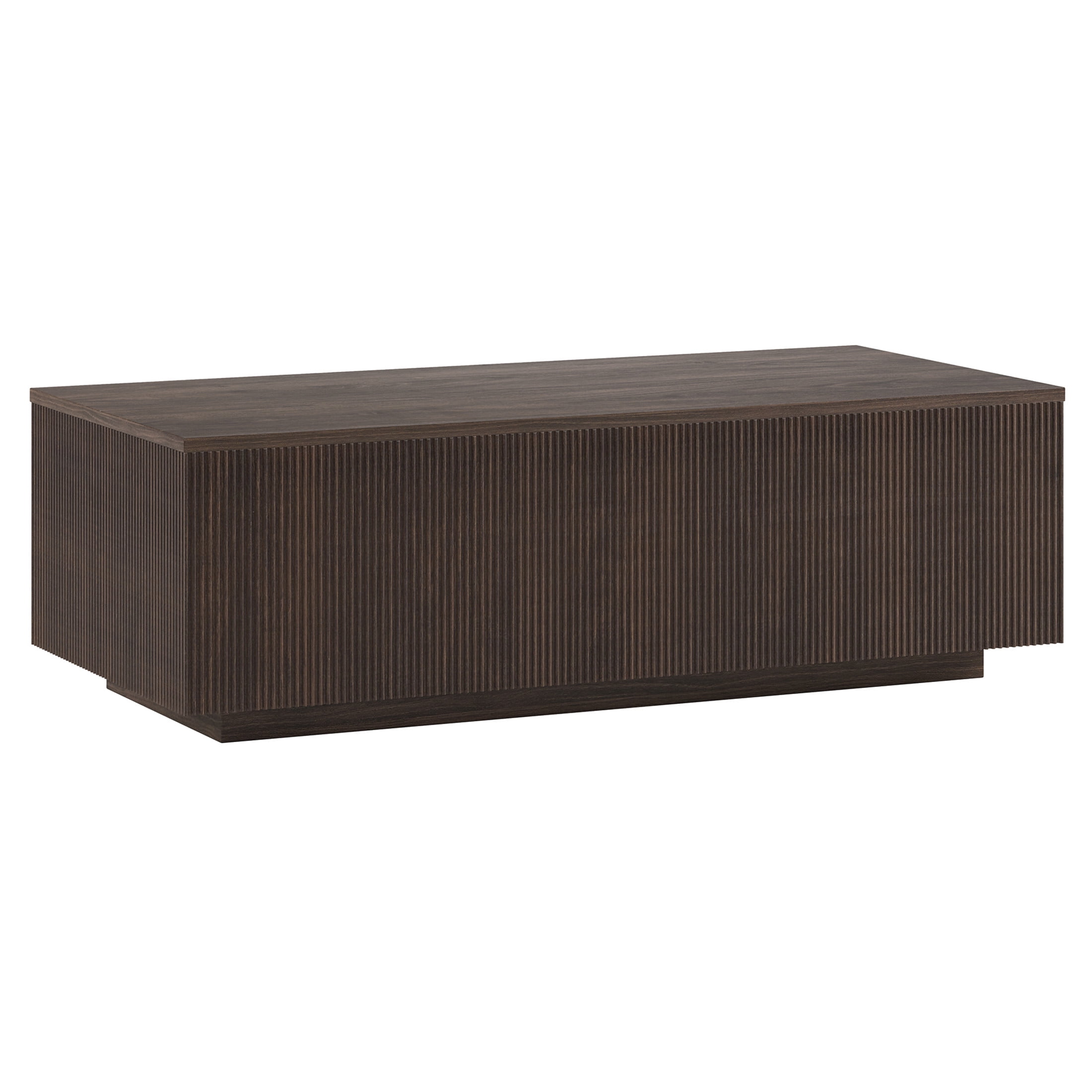 Evelyn&Zoe Modern/Contemporary 48" Wide Alder Brown Coffee Table