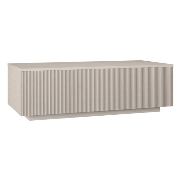Evelyn&Zoe Modern/Contemporary 48" Wide Alder White Coffee Table