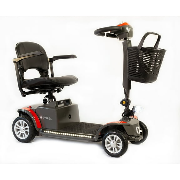 Reyhee Cruiser Powered Mobility Scooters - 24V, 180W 4 Wheel Mobility Scooters for Adults & Seniors - Red