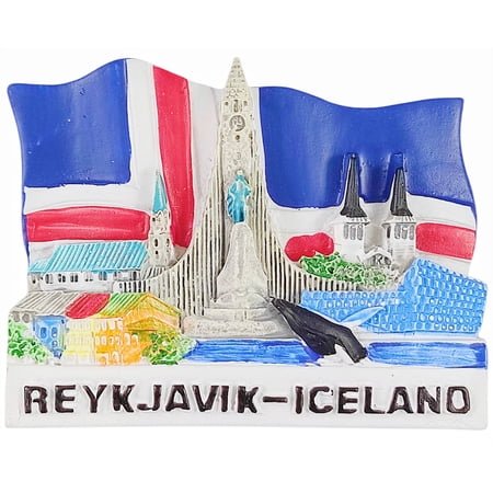 Reykjavik Iceland 3D Fridge Magnet Souvenir Gift,Resin Handmade Reykjavik Refrigerator Magnet Home Decoration Collection