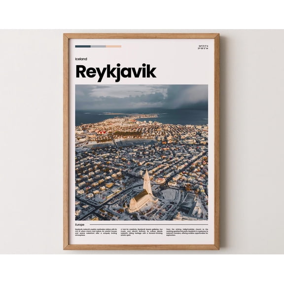 Reykjavik Poster, Reykjavik Print, Reykjavik Photo, Reykjavik Art, Iceland Poster, Iceland Print, Travel Poster Gift, 24x36 UNFRAMED