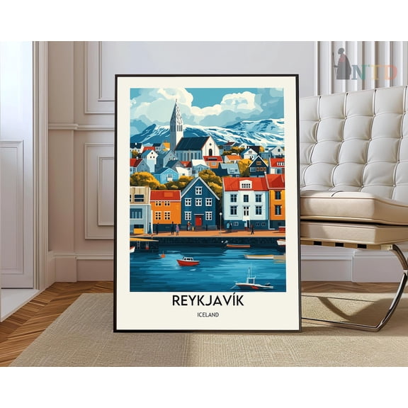 Reykjavik Print, Reykjavikreykjavik Poster, Reykjavik Photo, Reykjavik Poster Print, Reykjavik, Reykjavik Iceland Wall Art, Modern Wall Decor, 16x24 UNFRAMED