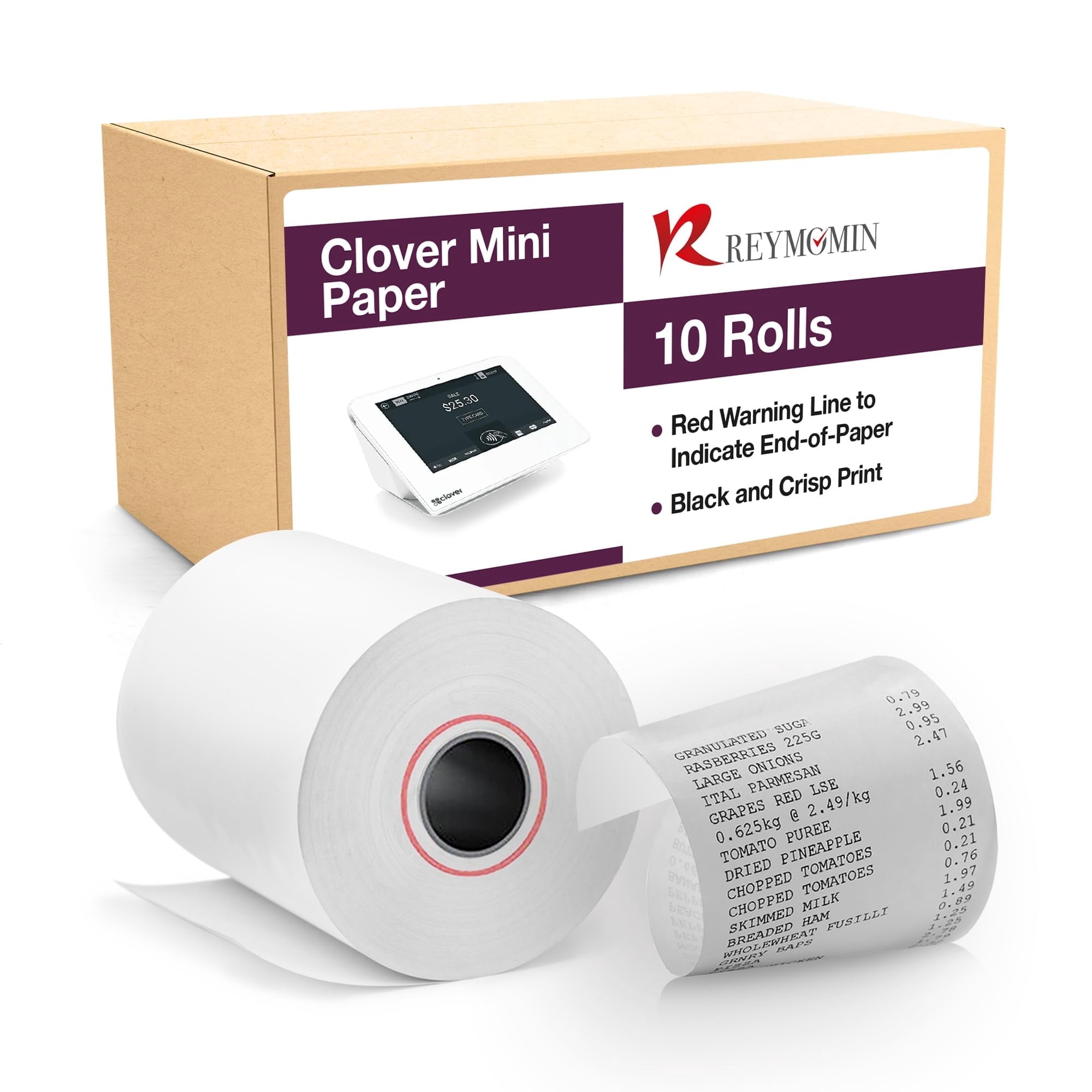 Receipt Paper for Clover Mini and Clover Mobile Thermal Printer ...