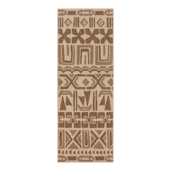 Reyn Spooner Tradewinds Huli Indoor/ Outdoor Polypropylene Havana Flat Weave Area Rug, 2x6