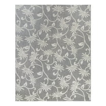 Reyn Spooner Tradewinds Plumeria Indoor/ Outdoor Polypropylene Gray Flat Weave Area Rug, 5x8