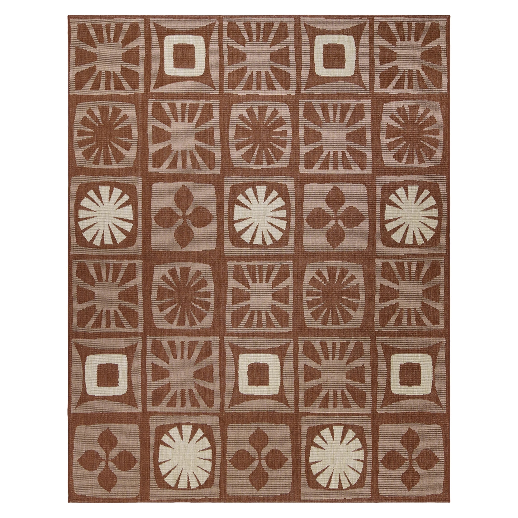 Reyn Spooner Tradewinds Pua Indoor/ Outdoor Polypropylene Red Flat Weave Area Rug, 5x8