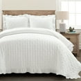 thumbnail image 1 of Reyna Ruffle Reversible Oversized Quilt White 3Pc Set Full/Queen, 1 of 11