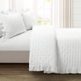 thumbnail image 1 of Reyna Ruffle Reversible Oversized Quilt White 3Pc Set King, 1 of 11