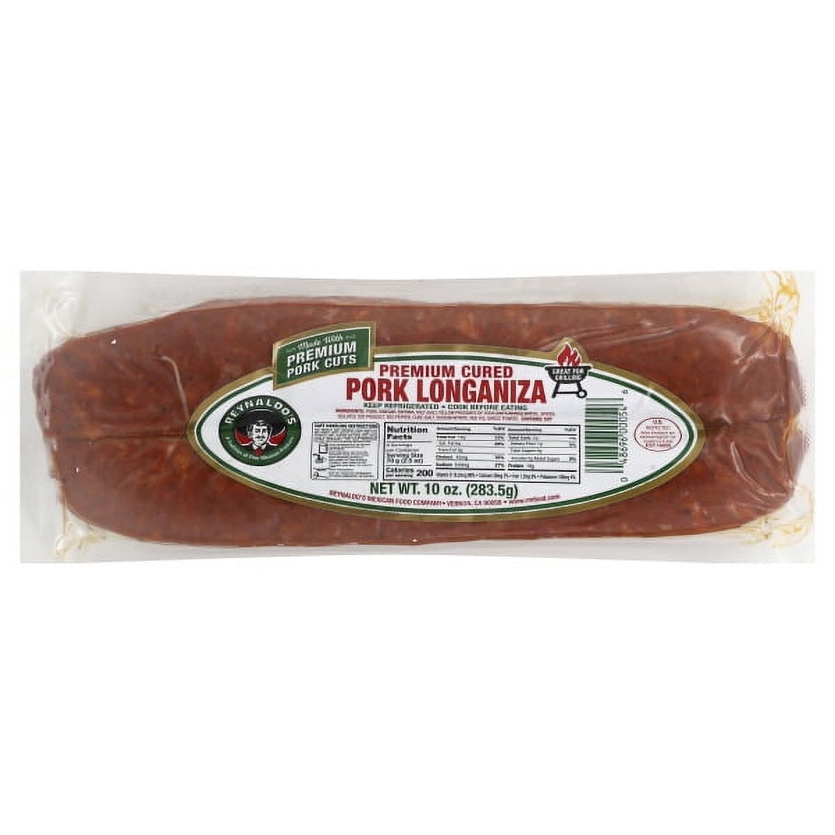 Reynaldo's Cured Pork Longaniza Sausage, 10 oz